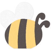 Serviettes en forme d'abeille de 16 x 15 cm - 12 unités