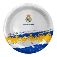 Assiettes du Real Madrid pour fans, 18 cm - 8 unités