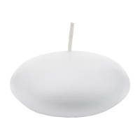 Bougie flottante de 8 cm blanche - 4 unités