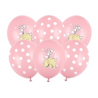 Ballons en latex Elephant Baby de 30 cm - 50 unités - PartyDeco