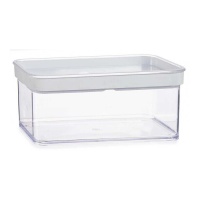 Bocal rectangulaire hermétique de 1,1 L en plastique