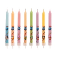 Bougies colorées Mickey Mouse 8,5 cm - 8 pièces