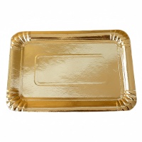 Plateau doré 19 x 12 cm - lot de 100