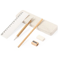 Kit d'écriture dans une boîte en fibre de blé - 5 pièces