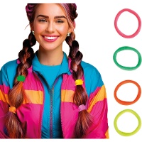 Élastiques néon assortis style années 90 - 5 pièces