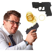 Pistolet à élastiques de 17 cm