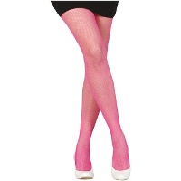 Collants néon en résille pour femme