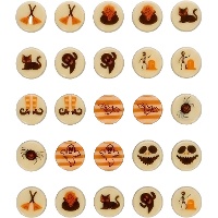 Mini figures en chocolat blanc d'Halloween - 25 unités