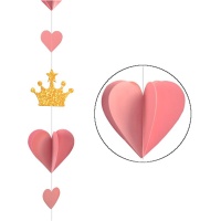 Pendentif 3D de princesses et coeurs de 2,15 m