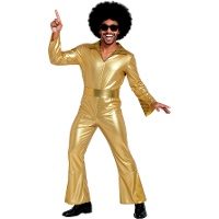 Costume de style disco métallique pour homme