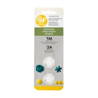 Douilles jetables étoile ouverte et ronde - Wilton - 2 unités
