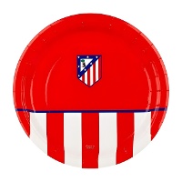 Assiettes rouges Atlético de Madrid 23 cm - lot de 8