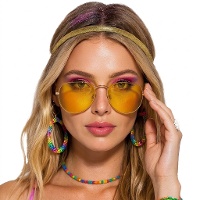 Lunettes jaunes de type aviateur