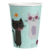 Gobelets de Chats de 250 ml - 8 unités
