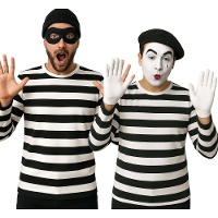 T-shirt à rayures noir et blanc pour homme