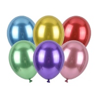 Ballons en latex 30 cm Glossy - PartyDeco - 50 unités