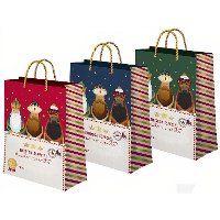 Sac cadeau de 42 x 30 x 10 cm des Rois Mages vintage - 1 unité