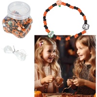 Pot de perles pour bracelets d'Halloween - 1300 unités