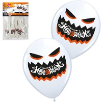 Ballons en latex effrayant fantôme - 6 unités