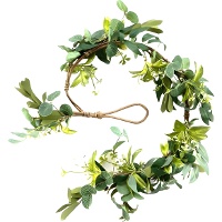 Guirlande de fleurs artificielles vertes de 1,06 m