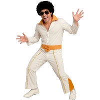 Déguisement « Roi du Rock » doré pour homme