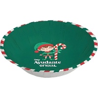 Bol de Noël décoré d'un elfe, 17,5 cm - lot de 6