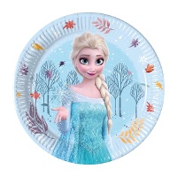 Assiettes Frozen bleues 20 cm - lot de 8