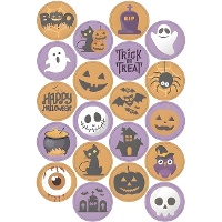 Mini disques d'Halloween comestibles - Dekora - 20 unités