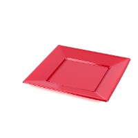 Assiettes en plastique de 23 cm de couleurs - 5 unités