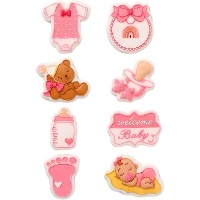 Figurines en sucre Baby Girl - 8 pièces