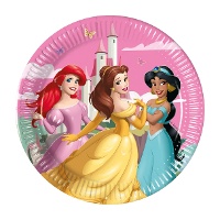 Assiettes Princesses Monde Disney 20 cm - 8 unités