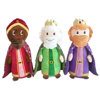 Peluches des Rois Mages de 20 x 7 cm - 3 unités