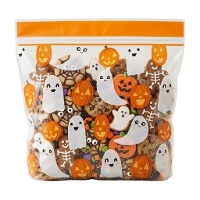 Sac pour bonbons fantômes et citrouilles de 17,5 x 17,5 cm - Wilton - 20 unités