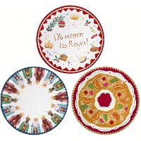 Plateau de 30 cm de Rois Mages et de gâteau des rois - 2 unités