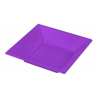 Assiettes creuses en plastique de 17 cm de couleur - 4 unités