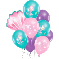 Bouquet de sirènes et de conques - 9 pcs.