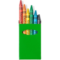 Crayons de couleur dans une boîte colorée - 6 unités