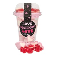 Verre de coeurs Love mallow love de 130 g - 1 unité