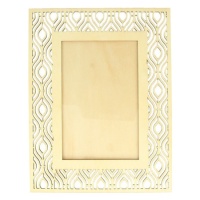 Cadre photo en bois avec design géométrique de 10 x 15 cm - Artemio
