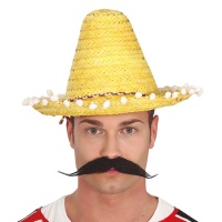 Chapeau mexicain de 33 cm avec pompons