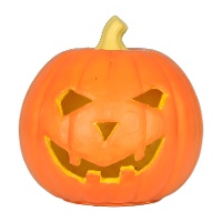Citrouille orange d'Halloween avec lumière multicolore de 16 cm