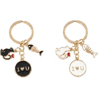 Porte-clés Chat « I love you » - 1 unité