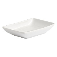 Coupe rectangulaire profonde en porcelaine 18,5 x 11,5 cm - Vessia - 6 unités
