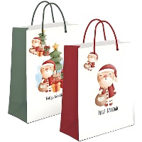 Sac cadeau de 14 x 11,5 x 6,7 cm avec Père Noël vintage - 1 unité