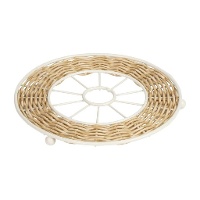 Dessous de plat rond 19,8 cm, style rustique