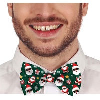 Noeud papillon de Noël avec le père Noël