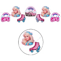 Guirlande Barbie Girly de 22 x 20 cm - 3 m