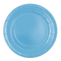 Assiettes en carton de 17 cm de couleurs vives - 8 unités