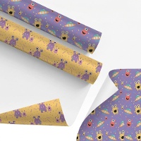 Papier cadeau monstres 2 x 0,70 m - 1 unité