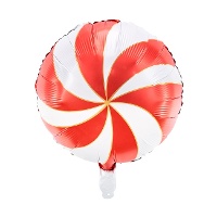 Ballon rond en spirale coloré de 35 cm - PartyDeco - 1 unité